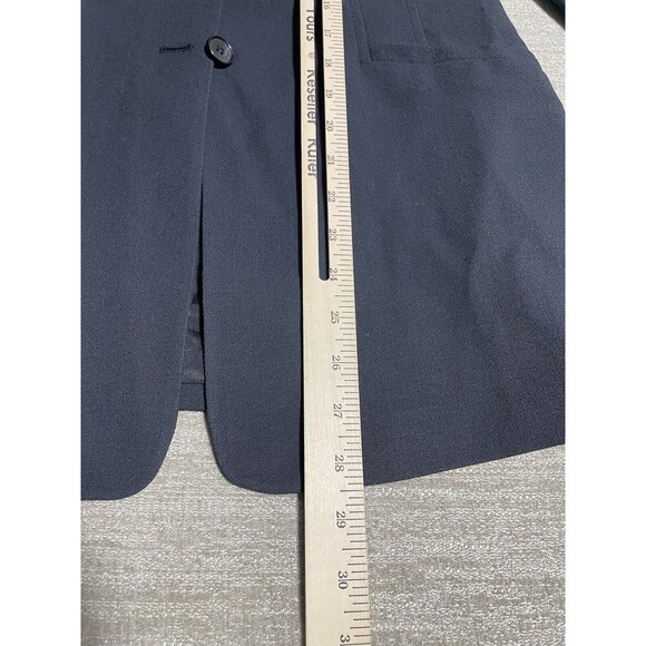 Vintage BARAMI Blue Lined Blazer Women's Size 4 Made in USA Fitted 4 Buttons - Picture 8 of 12